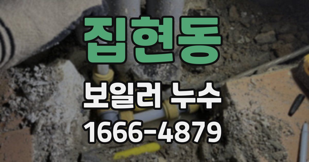 집현동 보일러 누수