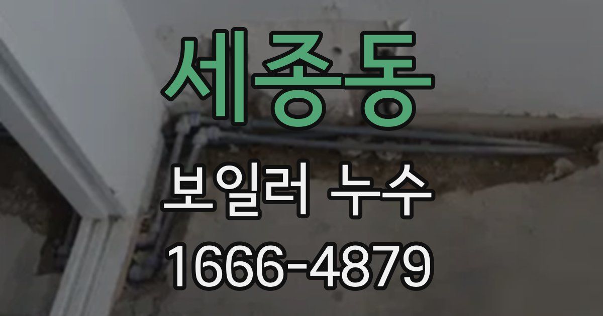 세종동 보일러 누수