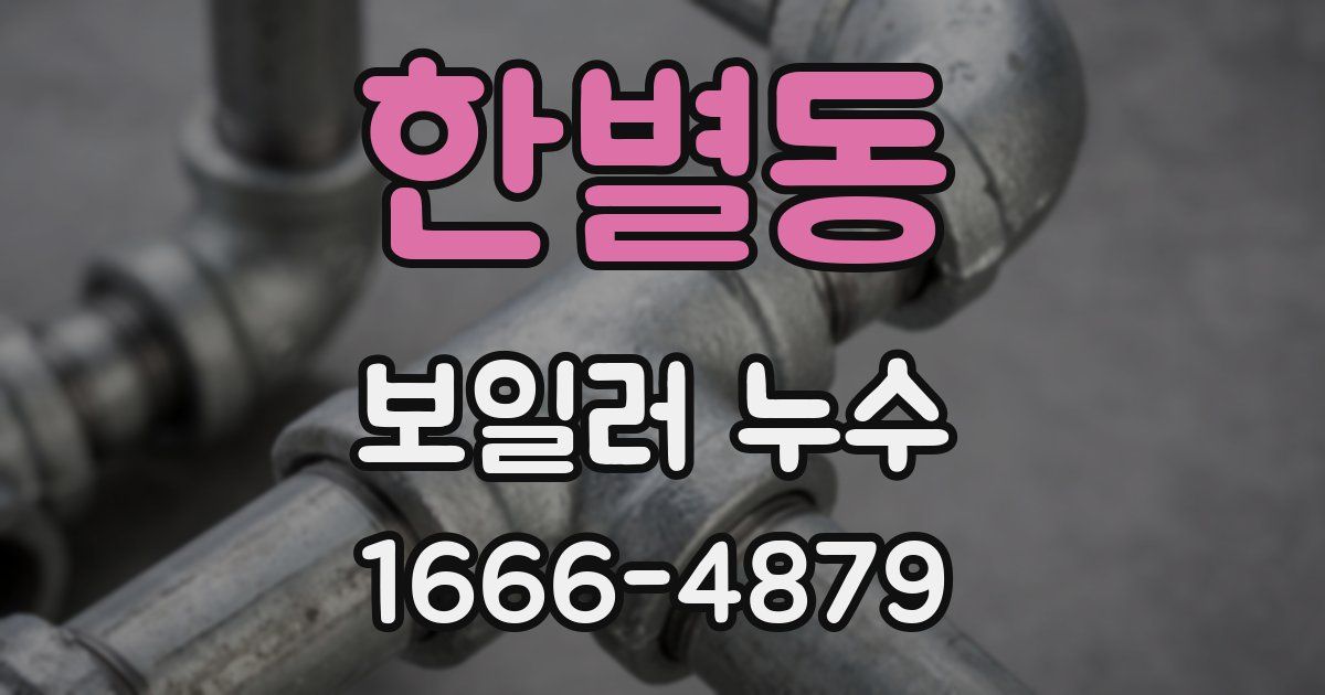 한별동 보일러 누수