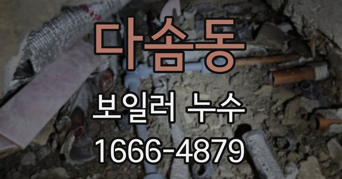 다솜동 보일러 누수