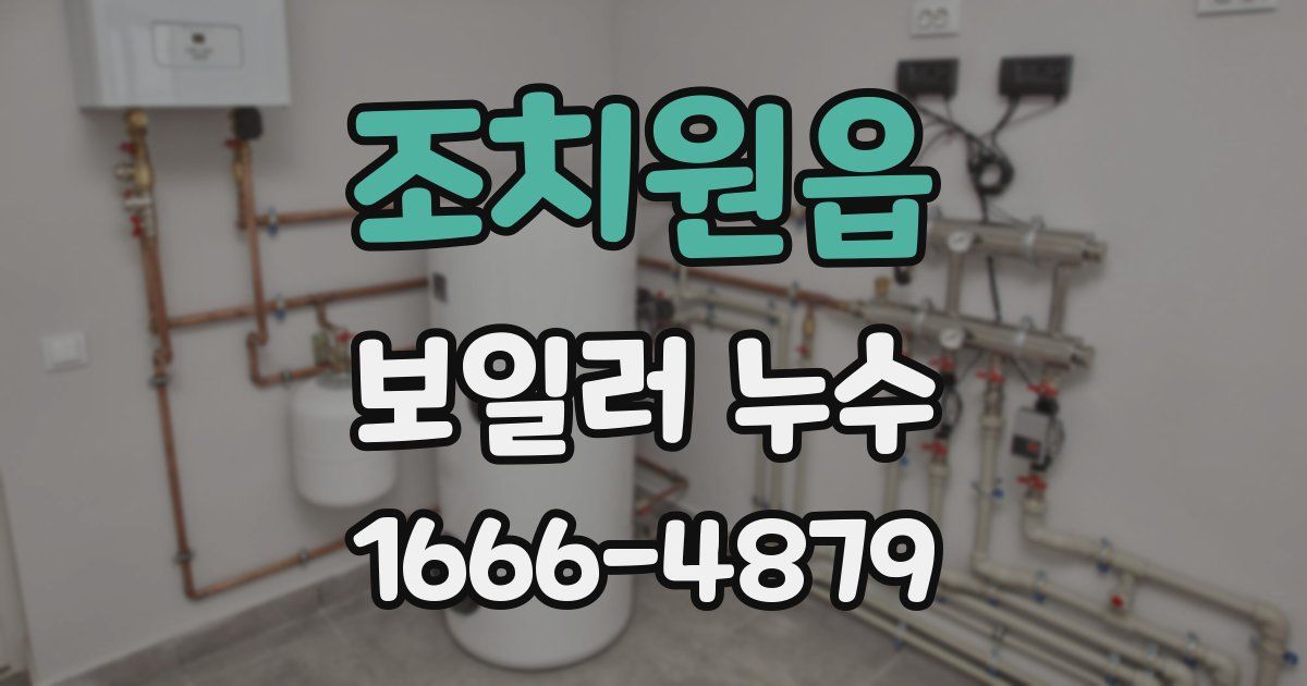 조치원읍 보일러 누수