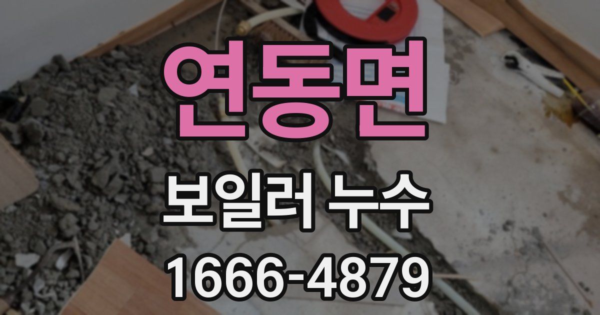 연동면 보일러 누수