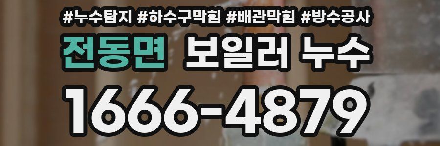 전동면 보일러 누수