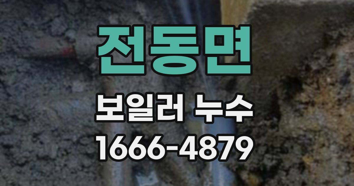 전동면 보일러 누수
