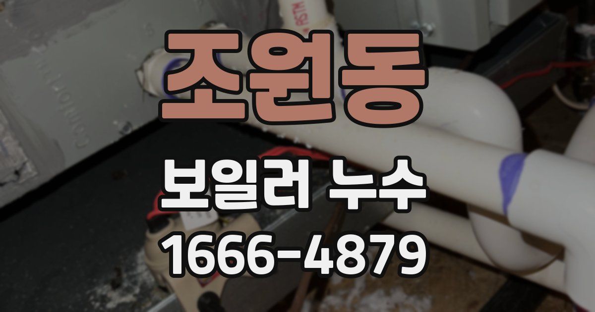 조원동 보일러 누수