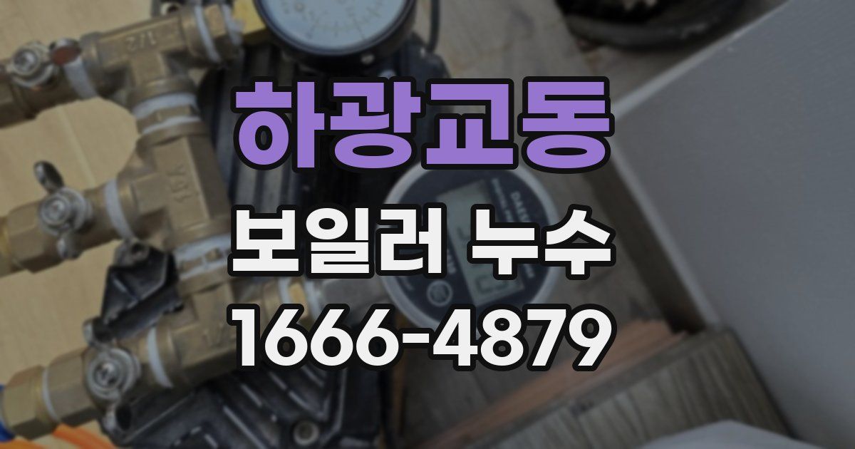 하광교동 보일러 누수
