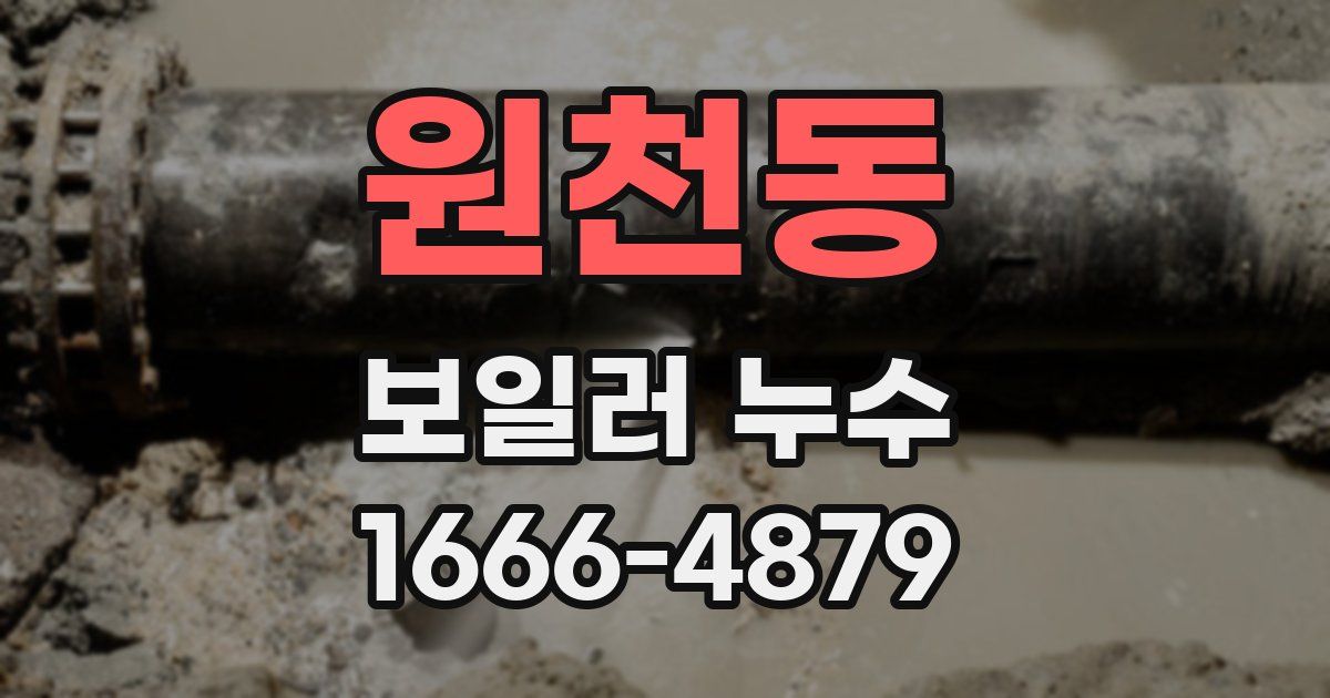 원천동 보일러 누수