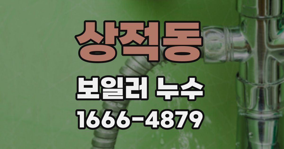 상적동 보일러 누수