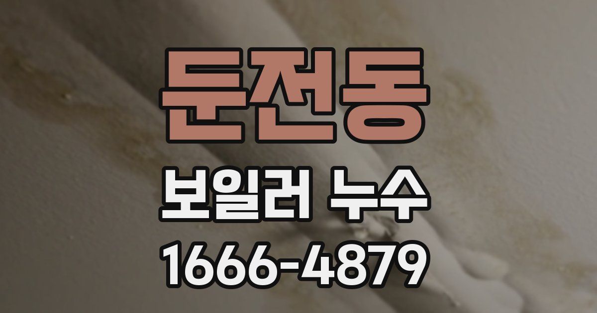둔전동 보일러 누수