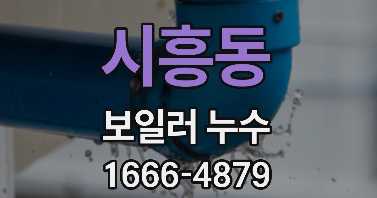 시흥동 보일러 누수