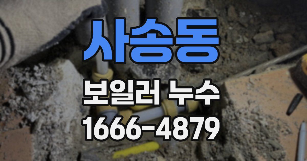 사송동 보일러 누수