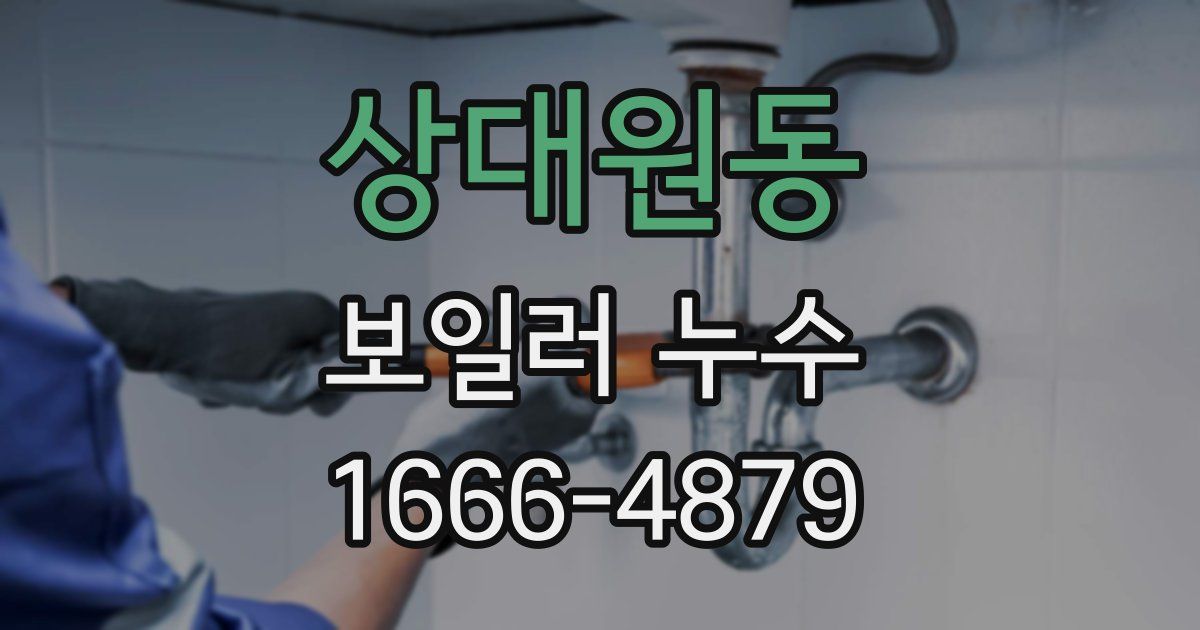 상대원동 보일러 누수