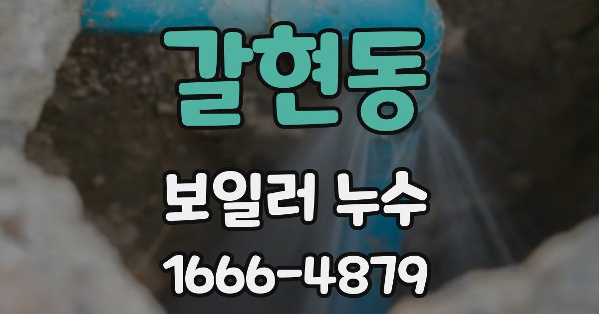 갈현동 보일러 누수