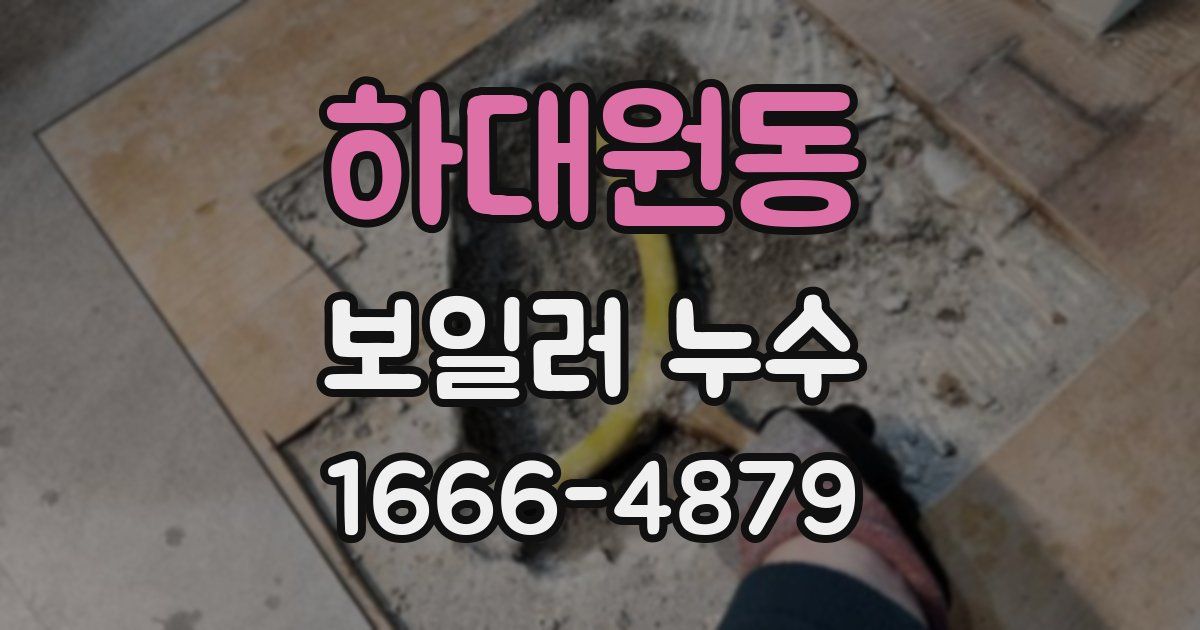 하대원동 보일러 누수