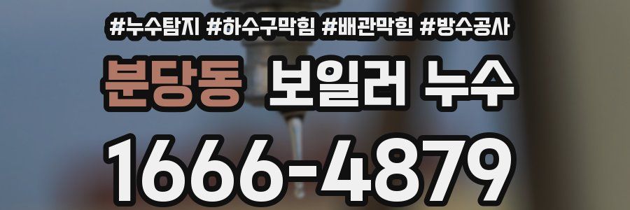 분당동 보일러 누수