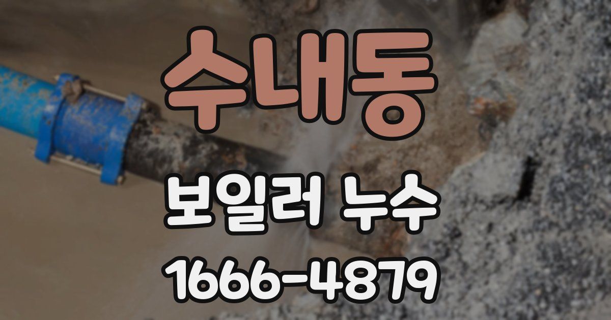 수내동 보일러 누수