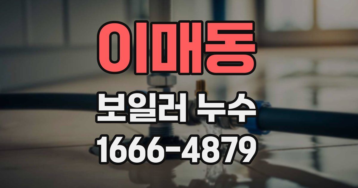 이매동 보일러 누수