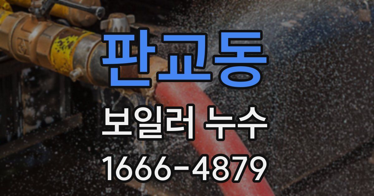 판교동 보일러 누수