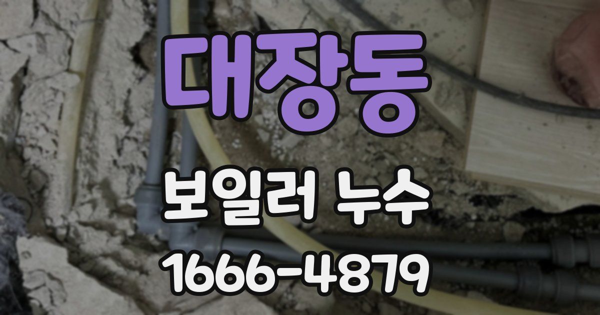 대장동 보일러 누수