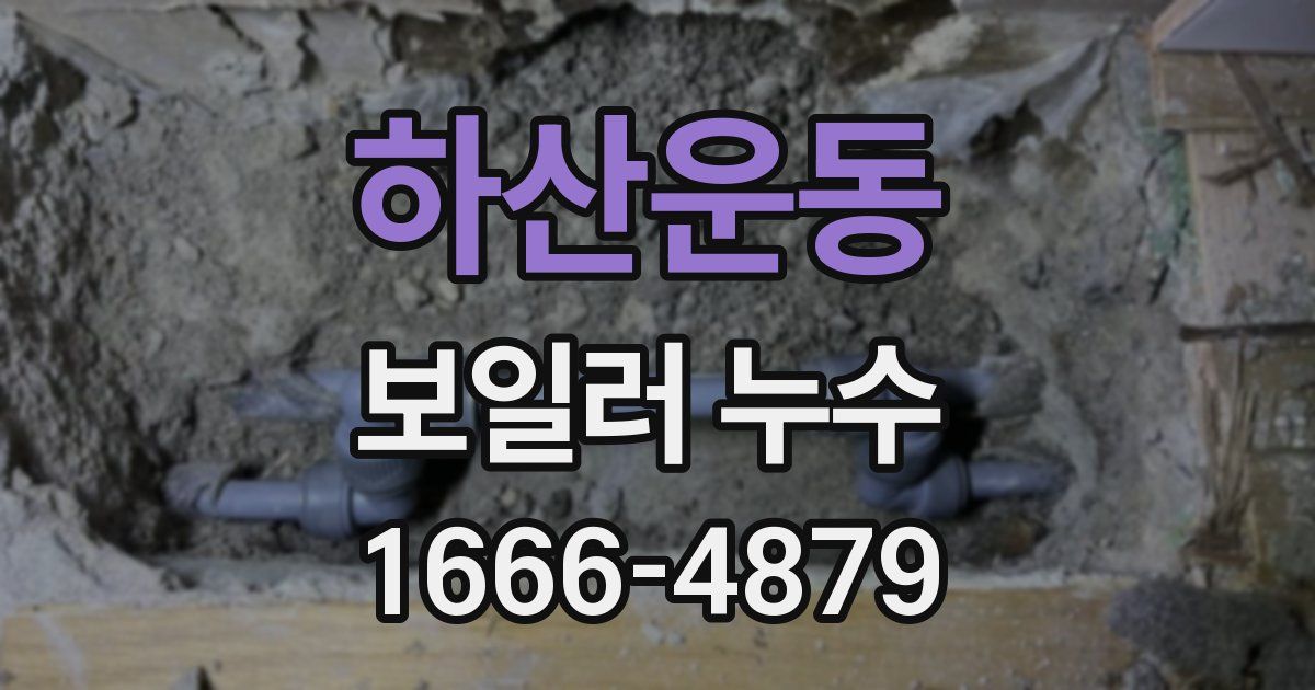 하산운동 보일러 누수