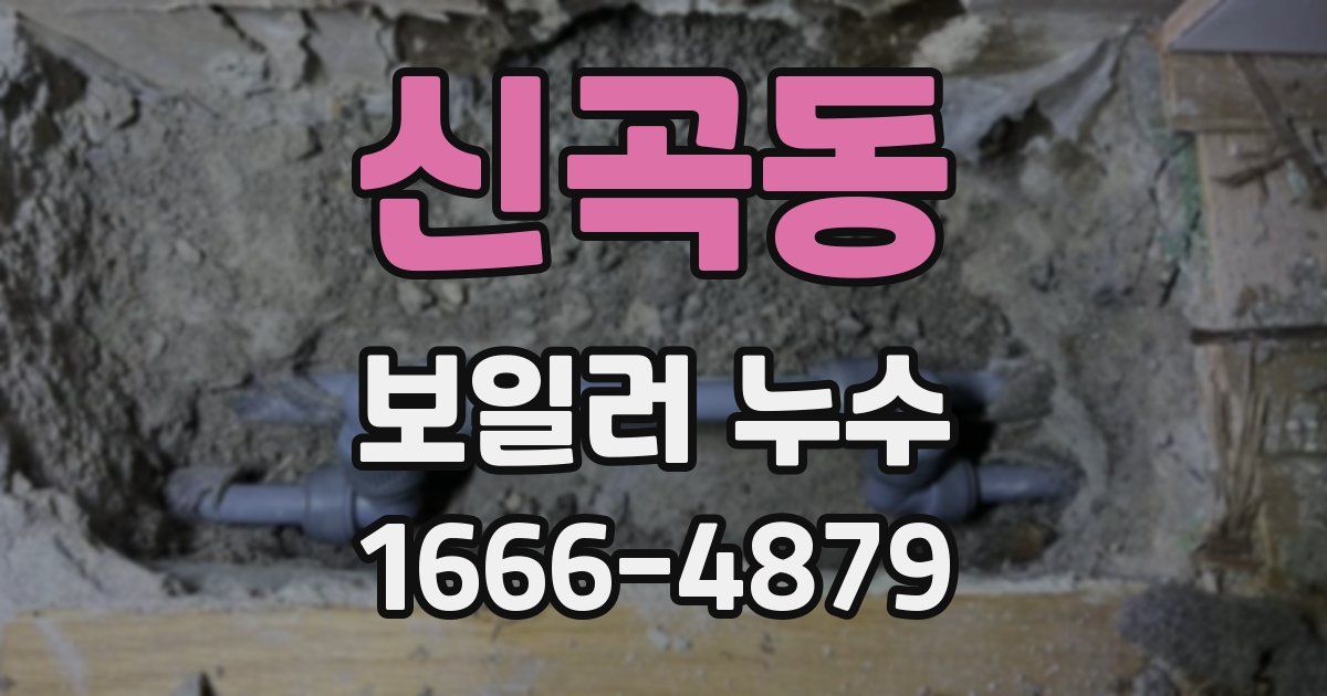 신곡동 보일러 누수