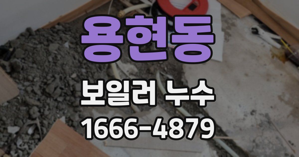 용현동 보일러 누수
