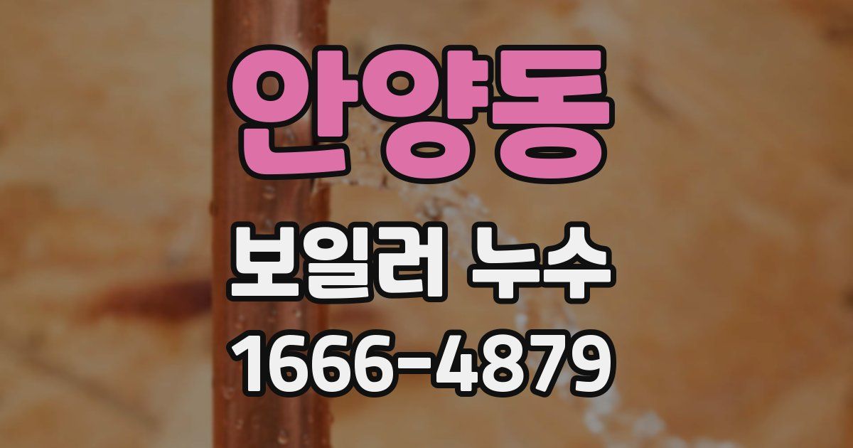 안양동 보일러 누수