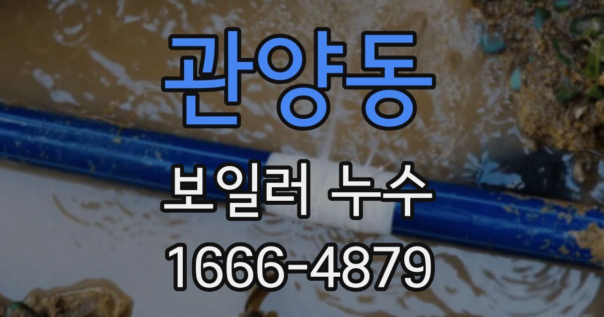관양동 보일러 누수