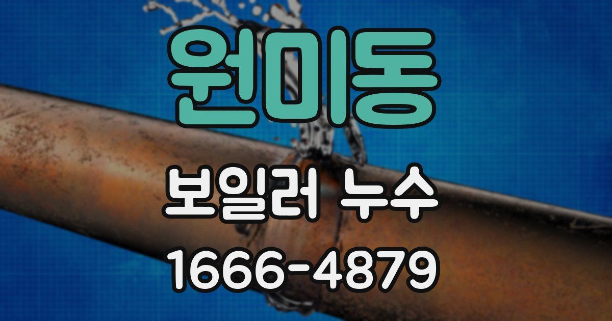 원미동 보일러 누수