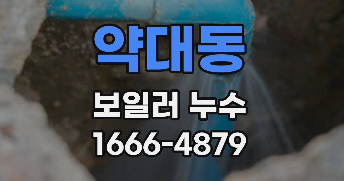 약대동 보일러 누수