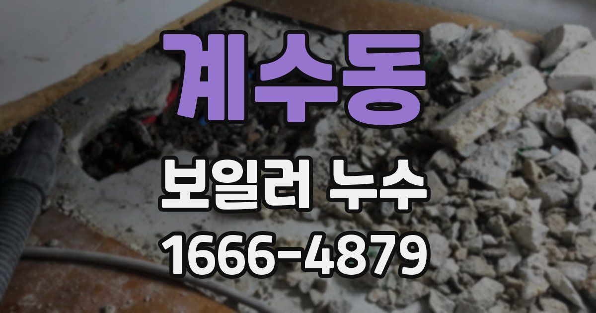 계수동 보일러 누수