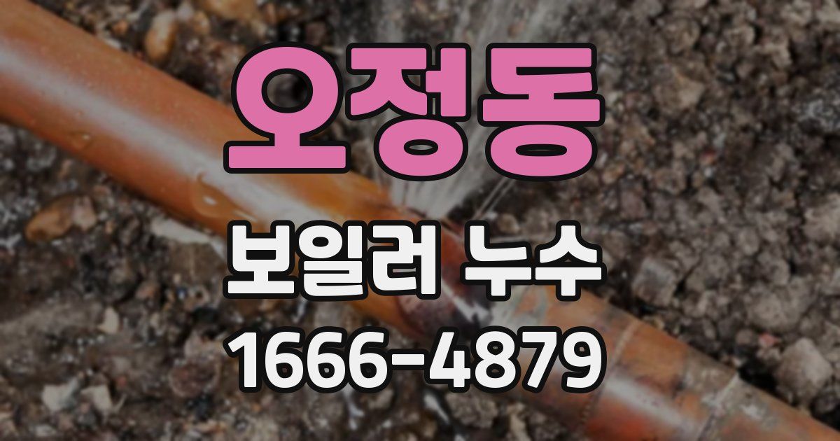 오정동 보일러 누수