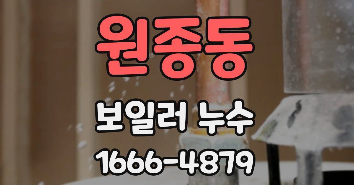 원종동 보일러 누수