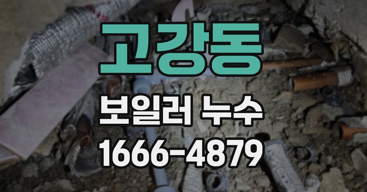 고강동 보일러 누수