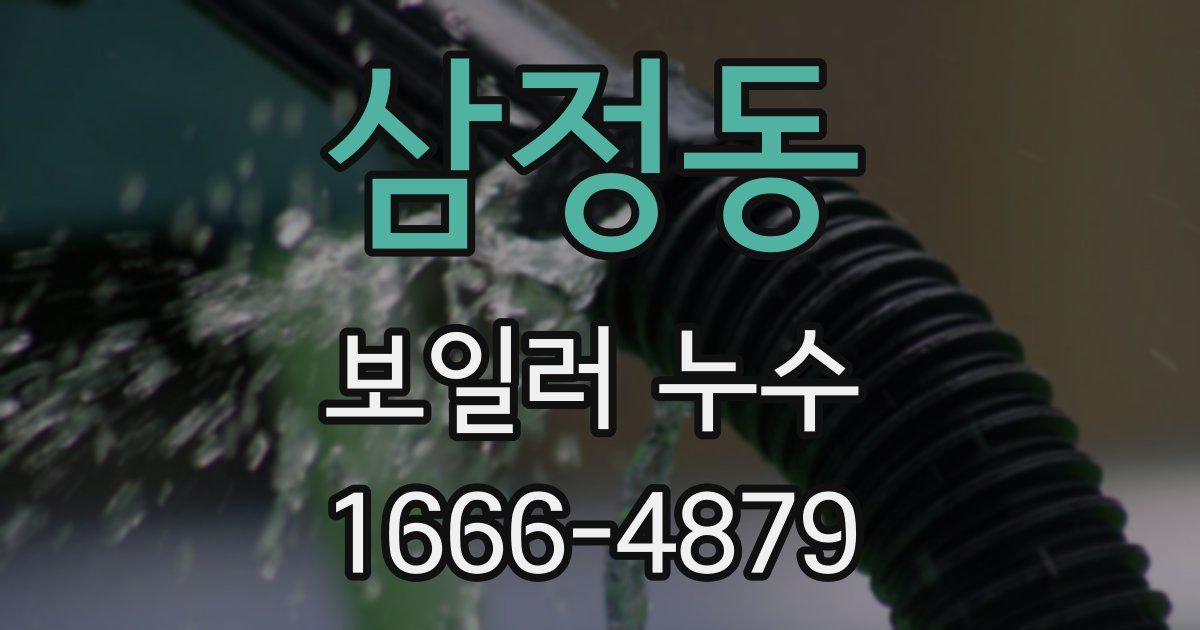 삼정동 보일러 누수
