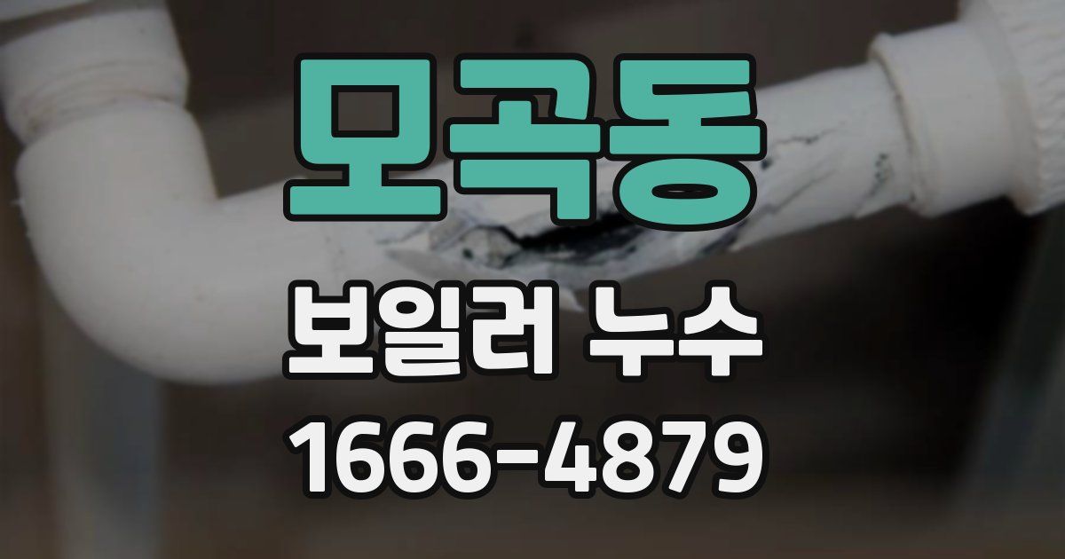 모곡동 보일러 누수