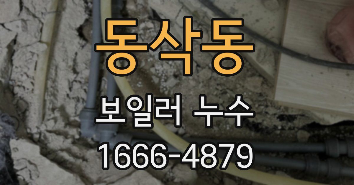 동삭동 보일러 누수