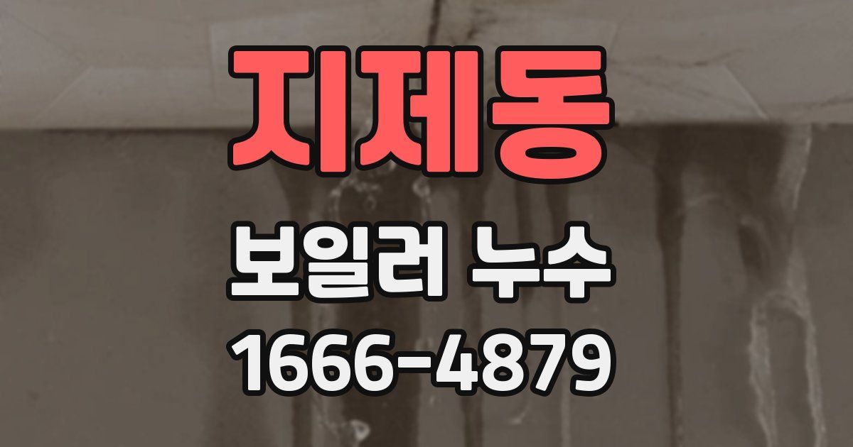 지제동 보일러 누수