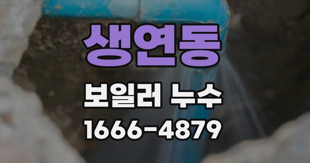 생연동 보일러 누수