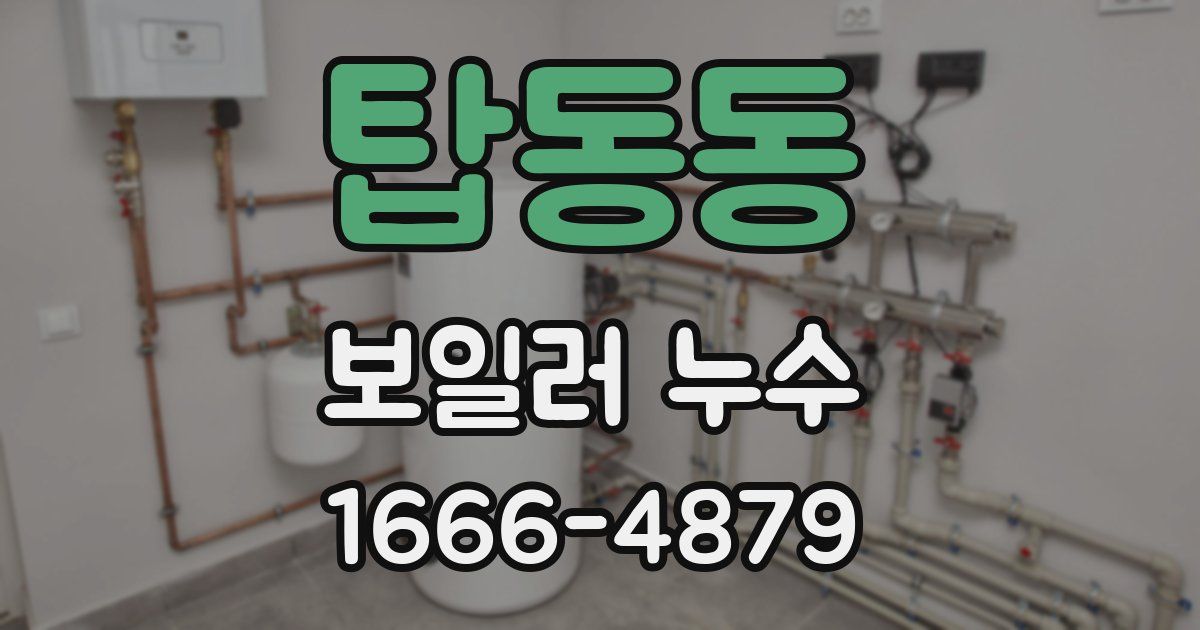 탑동동 보일러 누수