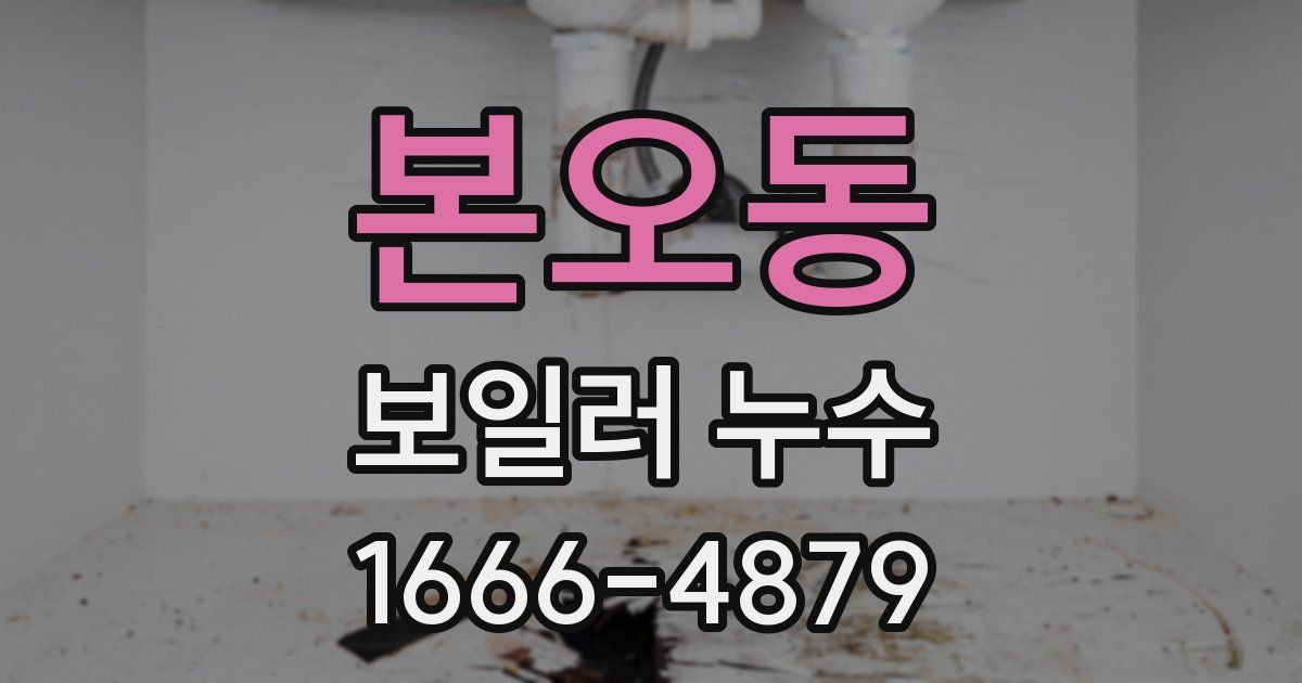 본오동 보일러 누수