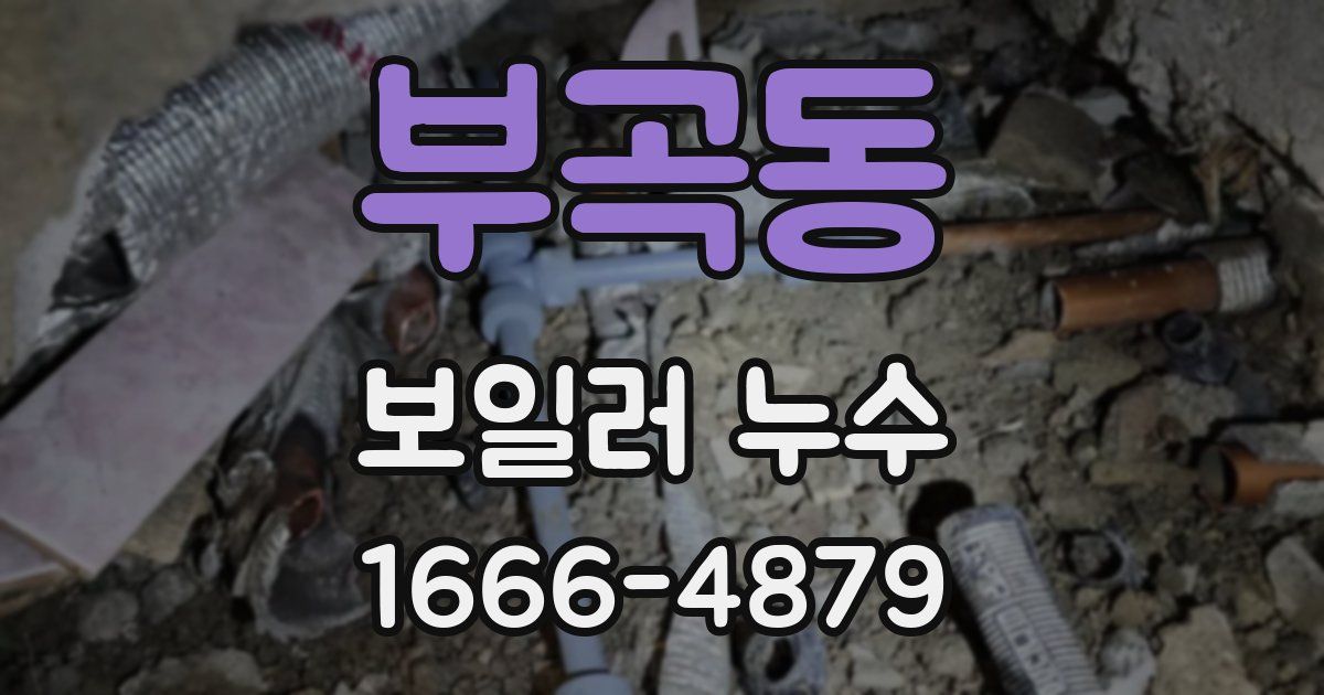 부곡동 보일러 누수