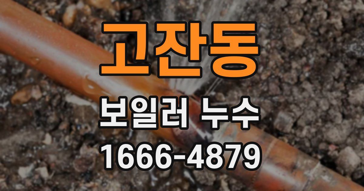 고잔동 보일러 누수