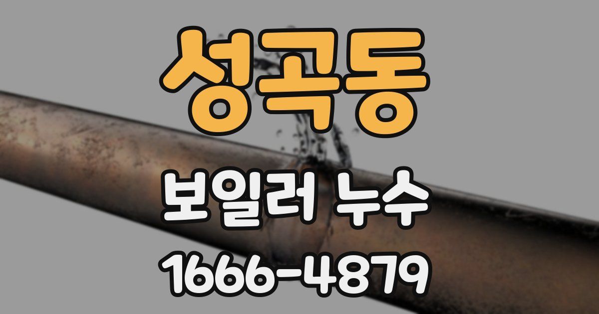 성곡동 보일러 누수