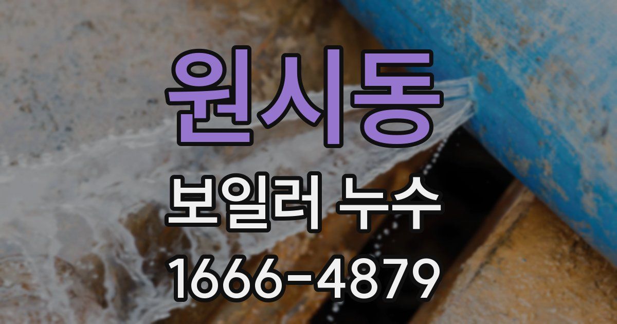 원시동 보일러 누수