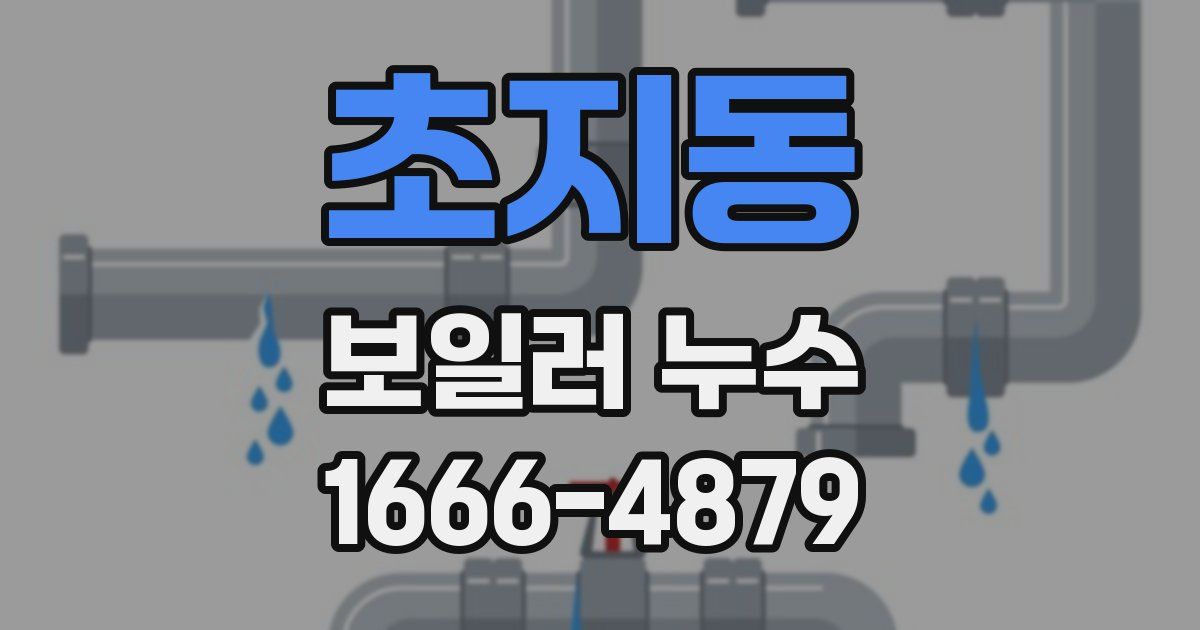 초지동 보일러 누수