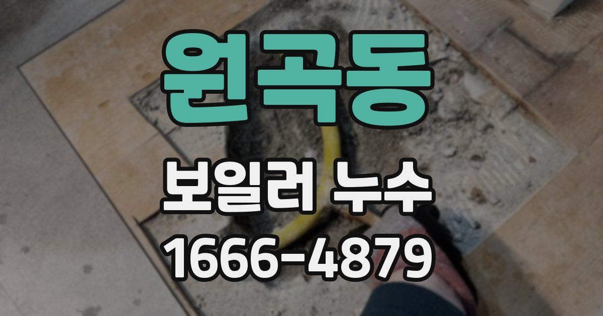 원곡동 보일러 누수