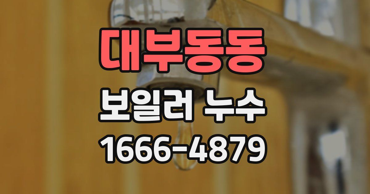 대부동동 보일러 누수