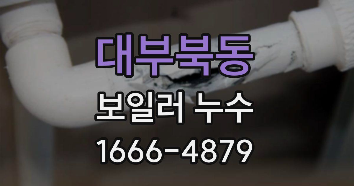 대부북동 보일러 누수