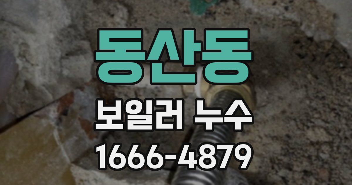 동산동 보일러 누수